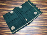 Green shade Soft Tussar Silk Saree with Blouse for women -SACHI001GT