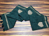 Green shade Soft Tussar Silk Saree with Blouse for women -SACHI001GT