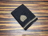 Black shade Soft Tussar Silk Saree with Blouse for women -SACHI001BLT