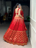 Regal Banarasi , Red Beautiful Lehenga for Women -SSS001RL