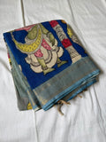 Sohana , Classic Traditional combination  Pen Kalamkari Banglore silk saree -SACHI001PKS
