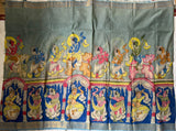 Sohana , Classic Traditional combination  Pen Kalamkari Banglore silk saree -SACHI001PKS