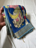 Sohana , Classic Traditional combination  Pen Kalamkari Banglore silk saree -SACHI001PKS