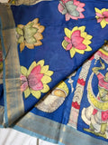 Sohana , Classic Traditional combination  Pen Kalamkari Banglore silk saree -SACHI001PKS