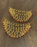 Urmila  , Matt Gold Finish Pink Beads Adorned 5 Layered  Pearl studded  Kan chain for women -SHAKI001KCA