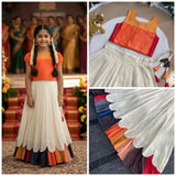 Sh T Kanakambaram Petal Design Lehenga Choli for Girls-TREND001LC