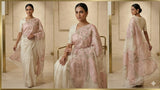 Penelope , Beautiful Designer Hand Embroidered Glass Organza Saree for women -DIA001HE