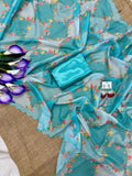 Bollywood Celebrity Yami Gowtam Inspired Pastel Blue Shade Saree -SATYA001YG