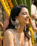Asha , Wedding special handmade Haldi &  Mehndi earrings collection for Brides-AIK001BE