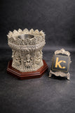 999 Silver Covered Tulsi Planter With Goddess Lakshmi Motifs engraved for Your Home -YOU001TP