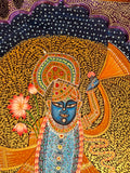 Experience the divine aura of Nathdwara with this exquisite, handcrafted Shrinathji Embossed Painting-TILA001SP