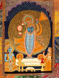 Experience the divine aura of Nathdwara with this exquisite, handcrafted Shrinathji Embossed Painting-TILA001SP