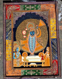 Experience the divine aura of Nathdwara with this exquisite, handcrafted Shrinathji Embossed Painting-TILA001SP