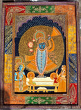 Experience the divine aura of Nathdwara with this exquisite, handcrafted Shrinathji Embossed Painting-TILA001SP