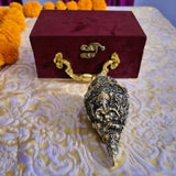 Beautiful Metal Finished Ganesh Shankh (Conch) showpiece -HH001SS