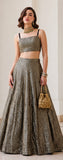 Jacquard Beauty, Black and Golden Beautiful Lehenga for women -ANUB001BLT