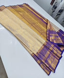 Aishwarya , Exclusive New Handloom Kanchipuram Pure Silk Long Bordered Full tissue Bridal Designer Saree-PDS001TK