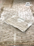 Glada , Graceful Butterfly Net Saree with Sequins Embellishments -SSS001GSS