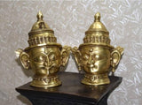 ShivaParvathi , Brass Lord Shiva and Goddess Parvati idols -HH001LSP