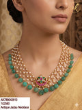 Alamelu , Gold Jewelry Finish Jadau Kundan Necklace for women -LUCK001JK