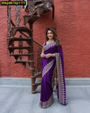 Violet shade Madhuri Dixit inspired Bollywood Replica for women -DF001BRV