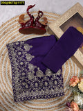 Violet shade Madhuri Dixit inspired Bollywood Replica for women -DF001BRV