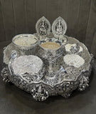 Kalyani , full Set impressive antique German silver pooja set -NET001GS