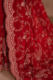 Red beautiful Vichitra Fabric Saree -SLC001RS