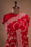 Red beautiful Vichitra Fabric Saree -SLC001RS