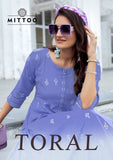 Beautiful Rayon Print Kurti  Palazo with Pocket-Label : MITTOO-FOF001RKB