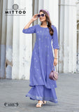 Beautiful Rayon Print Kurti  Palazo with Pocket-Label : MITTOO-FOF001RKB