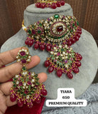 Jaya Durga , Premium Gold Finish Kundan Choker Necklace Set for Women -JAYDU001KC