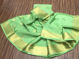 Shravani , Pista Green Shade Pure Mysore silk saree for women -SACHI001GM