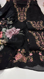 Pure glass organza shirt with Embroidery thread work shirt -AFREE001SS