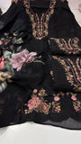 Pure glass organza shirt with Embroidery thread work shirt -AFREE001SS