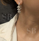 Sentora , Bali with stylish jumka in front side in platinum finish-SANDY001BPJ