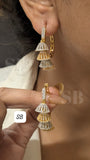 Lucy , Bali with stylish jumka in front side in Dual tone finish-SANDY001BJD