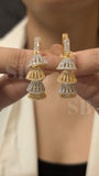 Lucy , Bali with stylish jumka in front side in Dual tone finish-SANDY001BJD