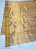 Swarnika , Golden Pure chanderi handloom saree for women-NAGMA001GCS