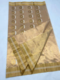Swarnika , Golden Pure chanderi handloom saree for women-NAGMA001GCS