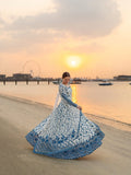 Heavy Faux Georgette  Pure Soft Organza Silk Gown Kurti With Heavy Embroidery Work With Sleeve With Tassels-FOFWB