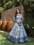 Heavy Faux Georgette  Pure Soft Organza Silk Gown Kurti With Heavy Embroidery Work With Sleeve With Tassels-FOFWB