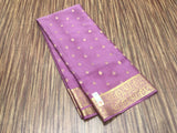 Manyatha  ,Onion Pink shade Pure Mysore silk saree with Golden Brocade work -SACHI001OP