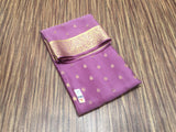 Manyatha  ,Onion Pink shade Pure Mysore silk saree with Golden Brocade work -SACHI001OP
