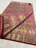 Meena Kumari , Pure Chanderi Handloom Katan Silk saree for women -NAGMA001KS