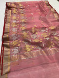 Meena Kumari , Pure Chanderi Handloom Katan Silk saree for women -NAGMA001KS