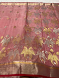 Meena Kumari , Pure Chanderi Handloom Katan Silk saree for women -NAGMA001KS