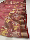 Meena Kumari , Pure Chanderi Handloom Katan Silk saree for women -NAGMA001KS