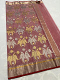 Meena Kumari , Pure Chanderi Handloom Katan Silk saree for women -NAGMA001KS