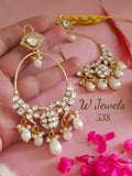 Zoey , Gold Finish Designer Big Loop Earrings for women -SONAM001GF